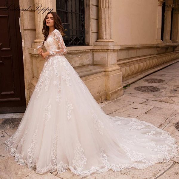 other wedding dresses lceland poppy a-line v-neck 2021 fulll sleeves lace appliques vestido de novia bridal gowns chapel train, White
other wedding dresses lceland poppy a-line v-neck 2021 fulll sleeves lace appliques vestido de novia bridal gowns chapel train, White