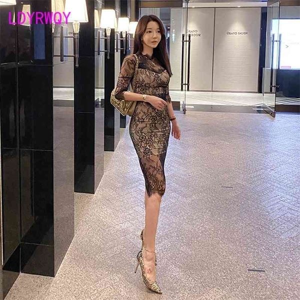 dress female autumn and winter character half high collar perspective lace nightclub bag hip bottom 210416, Black;gray
dress female autumn and winter character half high collar perspective lace nightclub bag hip bottom 210416, Black;gray