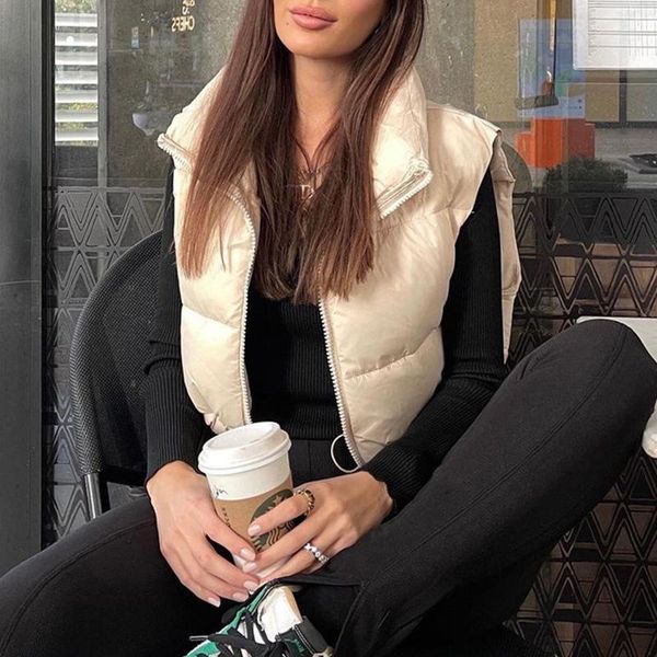 women's vests blsqr streetwear fashion women stand collar solid outwear camis female vintage chic elegant tank lady 2021, Black;white
women's vests blsqr streetwear fashion women stand collar solid outwear camis female vintage chic elegant tank lady 2021, Black;white