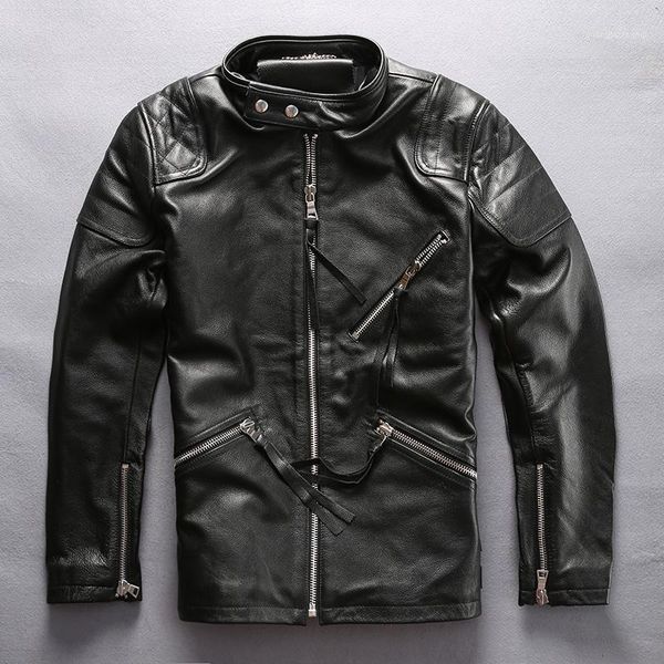 men's leather & faux men genuien motorcycle jacket black fashion korea style biker with pockets 2021 arrival
men's leather & faux men genuien motorcycle jacket black fashion korea style biker with pockets 2021 arrival