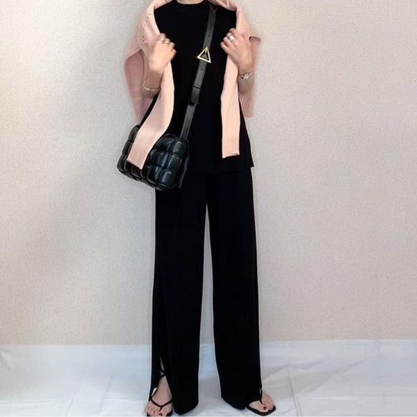 women's two piece pants sets pullover t-shirt and wide legs standard long plain loose set 2021 style for casual simple summer, White
women's two piece pants sets pullover t-shirt and wide legs standard long plain loose set 2021 style for casual simple summer, White