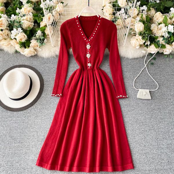 lady winter a-line dress women fashion v neck long-sleeved high waist thin fold solid color clothes vestidos q192 casual dresses, Black;gray
lady winter a-line dress women fashion v neck long-sleeved high waist thin fold solid color clothes vestidos q192 casual dresses, Black;gray