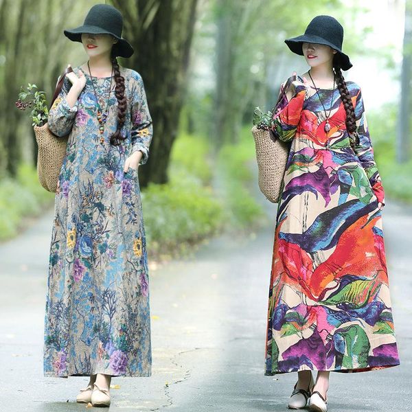 casual dresses summer maxi long sleeve t-shirt linen dress for women elegant office ladies loose boho bohemian print cottagecore clothes, Black;gray
casual dresses summer maxi long sleeve t-shirt linen dress for women elegant office ladies loose boho bohemian print cottagecore clothes, Black;gray