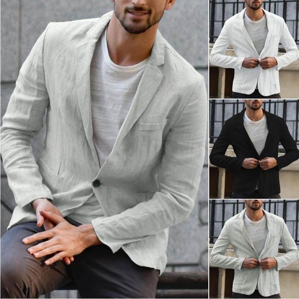 men's suits & blazers 2021 foreign trade leisure spring and autumn linen cotton loose comfortable solid color boutique thin suit, White;black
men's suits & blazers 2021 foreign trade leisure spring and autumn linen cotton loose comfortable solid color boutique thin suit, White;black