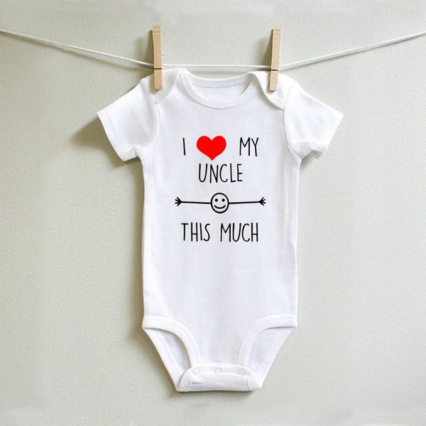 rompers i love my uncle this much print fashion baby bodysuits short sleeve 100% cotton infant boy girl presents, Blue
rompers i love my uncle this much print fashion baby bodysuits short sleeve 100% cotton infant boy girl presents, Blue