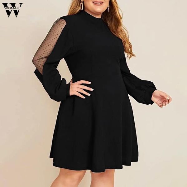 womail fashion dresses women plus size hollow out waist dress lantern sleeve dot print o-neck casual christmas long, Black;gray
womail fashion dresses women plus size hollow out waist dress lantern sleeve dot print o-neck casual christmas long, Black;gray