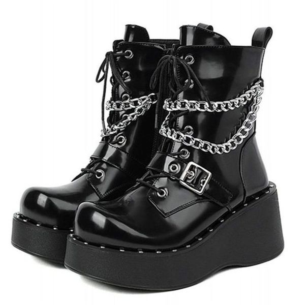 boots military oxfords creepers women's round toe ankle lace up high heel platform shoes goth 34 35 36 37 38 39, Black
boots military oxfords creepers women's round toe ankle lace up high heel platform shoes goth 34 35 36 37 38 39, Black