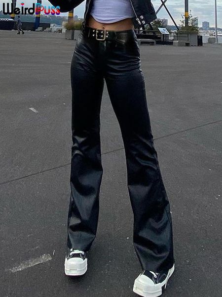 women's pants & capris weird puss leather straight women belt casual luxurious 2021 fall trend streetwear wild skinny stretch high wais, Black;white
women's pants & capris weird puss leather straight women belt casual luxurious 2021 fall trend streetwear wild skinny stretch high wais, Black;white