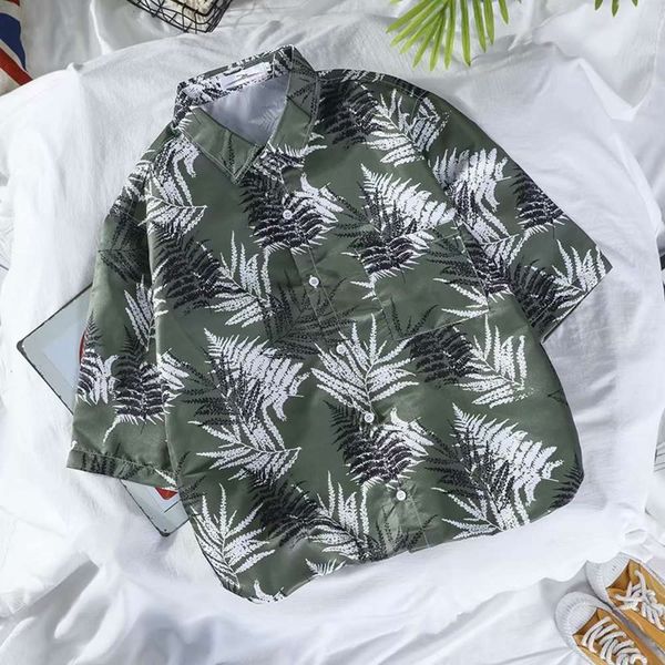 men's casual shirts shirtsummer trend beach leaves short sleeve men's thin hawaiian loose fitting holiday shirt l48i, White;black
men's casual shirts shirtsummer trend beach leaves short sleeve men's thin hawaiian loose fitting holiday shirt l48i, White;black