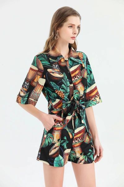 dress sets spring summer casual ladies african prints crop +green leaves print shorts set two piece, Black;gray
dress sets spring summer casual ladies african prints crop +green leaves print shorts set two piece, Black;gray