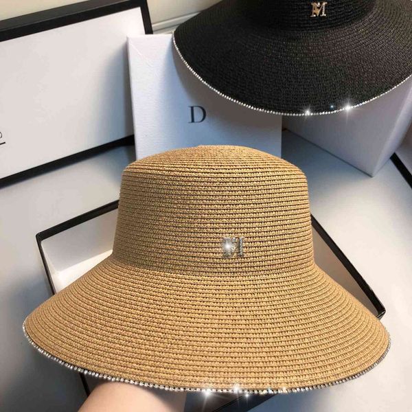 summer straw womens designer version with diamond edge and big eaves net red beach sun hat protection flat hats fashion, Blue;gray
summer straw womens designer version with diamond edge and big eaves net red beach sun hat protection flat hats fashion, Blue;gray