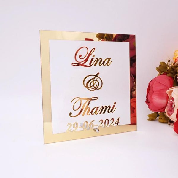 party decoration custom wedding couple name date acrylic mirror frame welcome guests word sign anniversary decor favor plate with nail
party decoration custom wedding couple name date acrylic mirror frame welcome guests word sign anniversary decor favor plate with nail