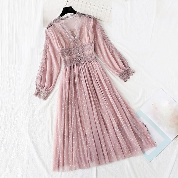 2021 apparel women lace dress v-neck french retro style long sleeve elegant midi skirt party dresses vestidos, White;black
2021 apparel women lace dress v-neck french retro style long sleeve elegant midi skirt party dresses vestidos, White;black