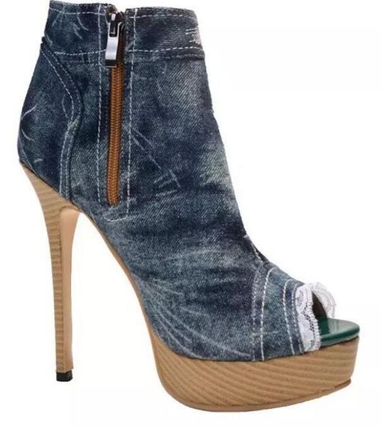 boot style of pomegranate denim blue ankle lace flower embroidered platform toe woman open foot gladiator summer boots, Black
boot style of pomegranate denim blue ankle lace flower embroidered platform toe woman open foot gladiator summer boots, Black