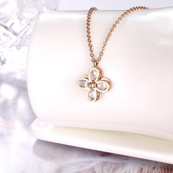 pendant necklaces titanium steel crystal quadrilateral female clavicle chain rose gold, Silver
pendant necklaces titanium steel crystal quadrilateral female clavicle chain rose gold, Silver