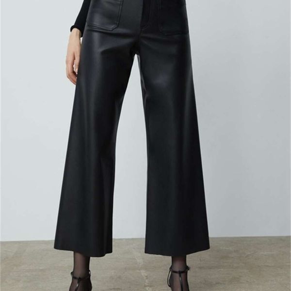 za2021ra same women's spring new fashion solid navy casual straight pants women, Black;white
za2021ra same women's spring new fashion solid navy casual straight pants women, Black;white