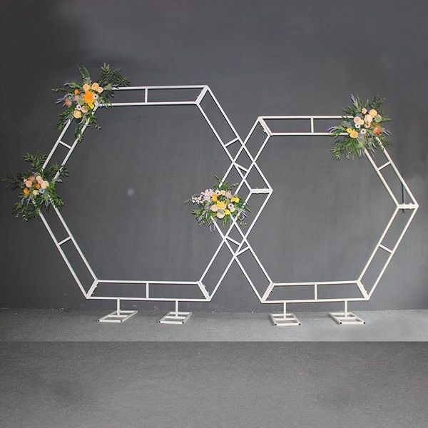 party decoration creativity wrought iron wedding props geometric hexagonal arch screen family stage welcome area scene
party decoration creativity wrought iron wedding props geometric hexagonal arch screen family stage welcome area scene