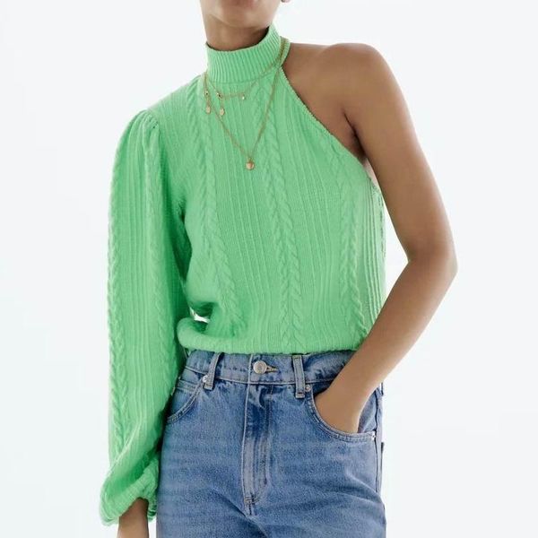 women's sweaters chic women single off shoulder sweater autumn 2021 fashion lady pullover clothing, White;black
women's sweaters chic women single off shoulder sweater autumn 2021 fashion lady pullover clothing, White;black