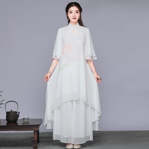 traditional chinese style clothing women linen tea set spring tang suit vintage robe female oriental cheongsam suit hanfu 12089, Red
traditional chinese style clothing women linen tea set spring tang suit vintage robe female oriental cheongsam suit hanfu 12089, Red