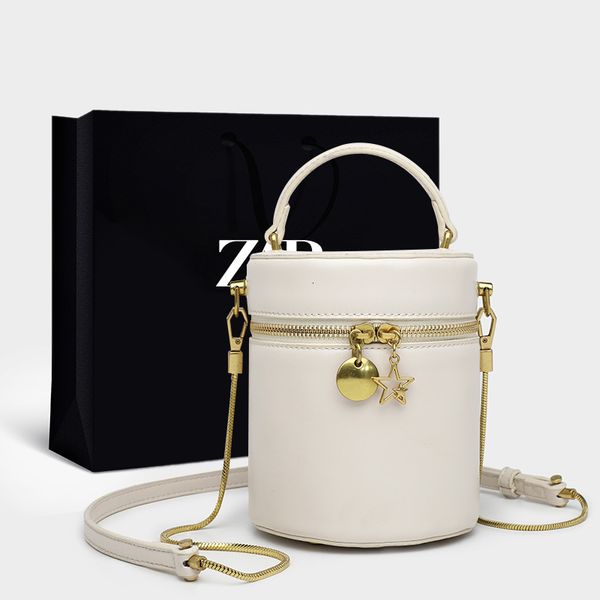messenger bags messenger bagswomen 2021 summer portable soft lady single shoulder chain bucket bag