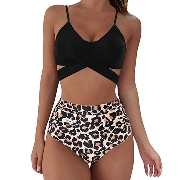 two-piece suits fashion women ladies leopard print bandage bikini push-up padded bra swimwear cross high waist elastic bikin
two-piece suits fashion women ladies leopard print bandage bikini push-up padded bra swimwear cross high waist elastic bikin