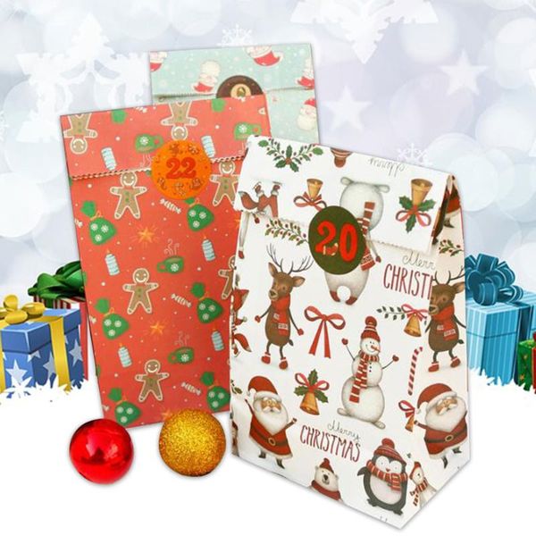 christmas decorations 24pcs/set kraft paper giftpresent bag santa claus elk candy chocolate cookiesdessert cookies items
christmas decorations 24pcs/set kraft paper giftpresent bag santa claus elk candy chocolate cookiesdessert cookies items