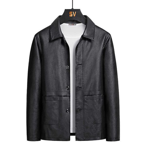 fashion men's leather jacket autumn simple lapel slim solid color leather jacket m-5xl casual men's jacket chaquetas los hombres 2, Black;brown
fashion men's leather jacket autumn simple lapel slim solid color leather jacket m-5xl casual men's jacket chaquetas los hombres 2, Black;brown