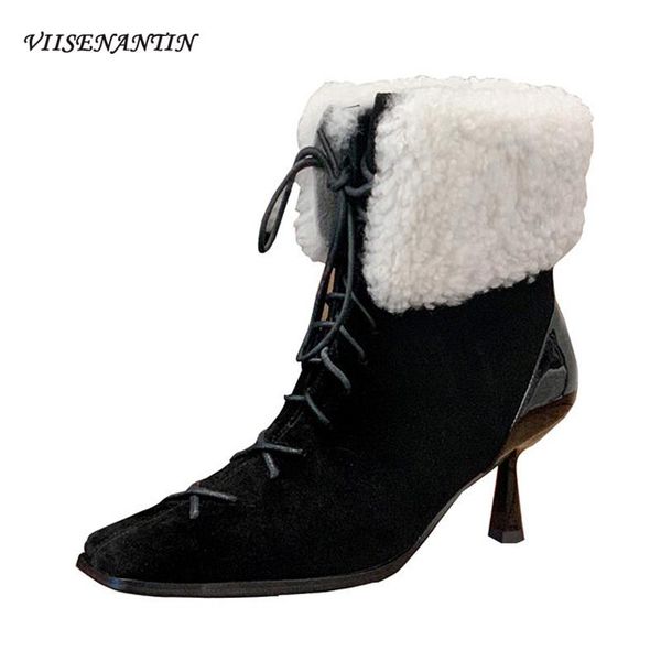 boots hairy short women's autumn winter white fashion square toe stiletto gentle high-heeled plus velvet, Black
boots hairy short women's autumn winter white fashion square toe stiletto gentle high-heeled plus velvet, Black