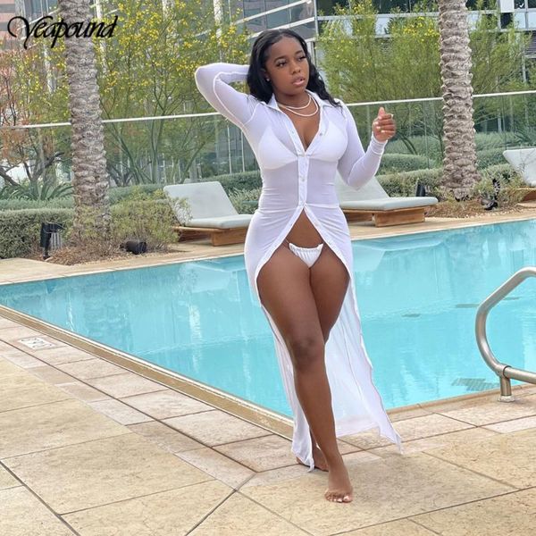 casual dresses fashion women summer solid color long sleeve loose beach dress holiday mesh single breasted slit, Black;gray
casual dresses fashion women summer solid color long sleeve loose beach dress holiday mesh single breasted slit, Black;gray