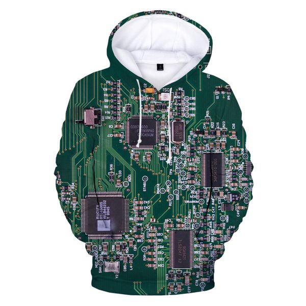 Men's and women's hoodi, Unisex sportswear, 3D electronic chip printing, Harajuku casual style, large hip-hop hoodi, Black
Men's and women's hoodi, Unisex sportswear, 3D electronic chip printing, Harajuku casual style, large hip-hop hoodi, Black