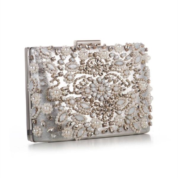 pearl beaded women evening bag rhinestones wedding party clutches luxury crystal chain bridal handbag bags
pearl beaded women evening bag rhinestones wedding party clutches luxury crystal chain bridal handbag bags