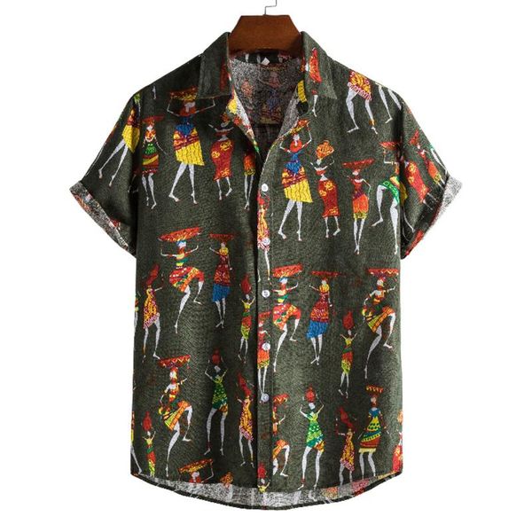 men's casual shirts summer fashion men baggy beach hawaiian print short sleeve button retro blouse shirt 2021, White;black
men's casual shirts summer fashion men baggy beach hawaiian print short sleeve button retro blouse shirt 2021, White;black