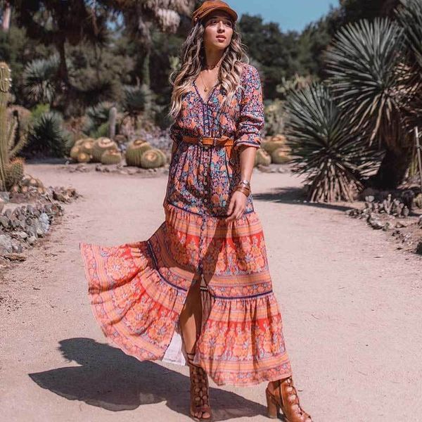 inspired long dress floral print spliced maxi women casual chic spring summer sleeve new 210412, Black;gray
inspired long dress floral print spliced maxi women casual chic spring summer sleeve new 210412, Black;gray