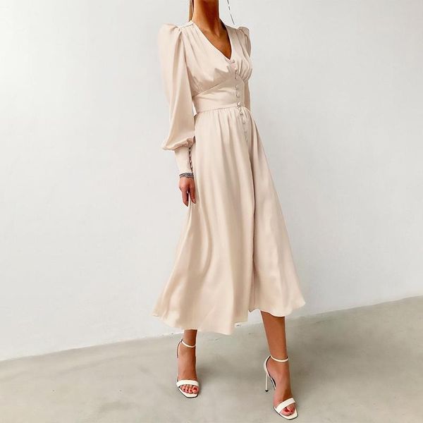 casual dresses close waist button dress female fashion french romantic polyester all-match retro long v-neck elegant lantern sleeve, Black;gray
casual dresses close waist button dress female fashion french romantic polyester all-match retro long v-neck elegant lantern sleeve, Black;gray