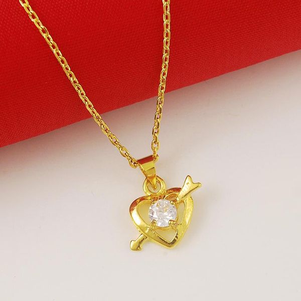 pendant necklaces luxury wedding necklace jewelry 24k gold filled heart for women cupid's sword love, Silver
pendant necklaces luxury wedding necklace jewelry 24k gold filled heart for women cupid's sword love, Silver