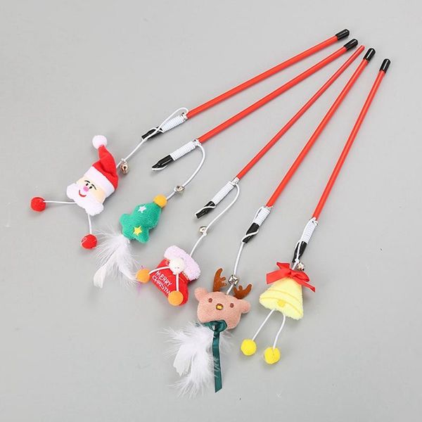 cat toys christmas teaser wand toy with bell make sticker interactive pet playing supplies kitten festival gift gatos
cat toys christmas teaser wand toy with bell make sticker interactive pet playing supplies kitten festival gift gatos