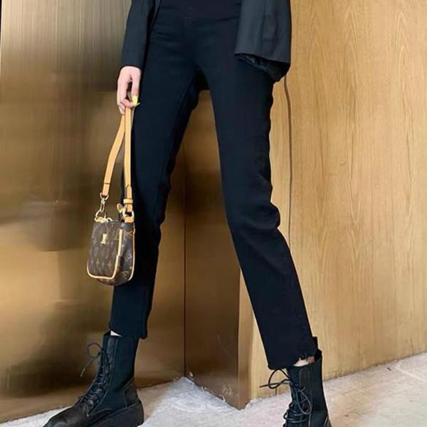 women's jeans women slim high waist solid simple ankle-length leisure streetwear winter straight female denim n style plus velvet, Blue
women's jeans women slim high waist solid simple ankle-length leisure streetwear winter straight female denim n style plus velvet, Blue