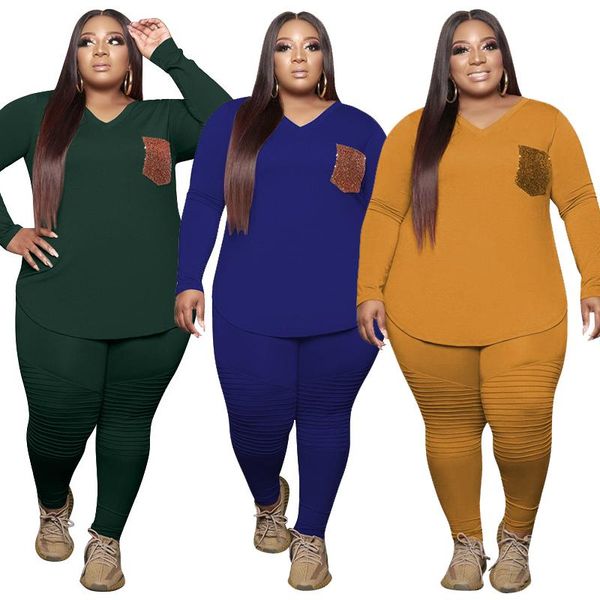 plus size tracksuits family matching outfits leisure style v neck long sleeve tight pants two piece set women wholesale drop, Black
plus size tracksuits family matching outfits leisure style v neck long sleeve tight pants two piece set women wholesale drop, Black