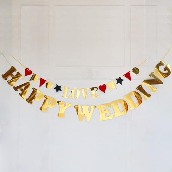 party decoration wedding golden pull flag flowers happy letter supplies atmosphere site layout yea
party decoration wedding golden pull flag flowers happy letter supplies atmosphere site layout yea