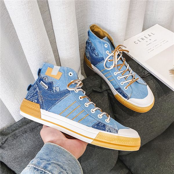 fashion denim sneakers men espadrilles high-vulcanized shoes for men casual designer high sneakers men flat zapatos de lona
fashion denim sneakers men espadrilles high-vulcanized shoes for men casual designer high sneakers men flat zapatos de lona