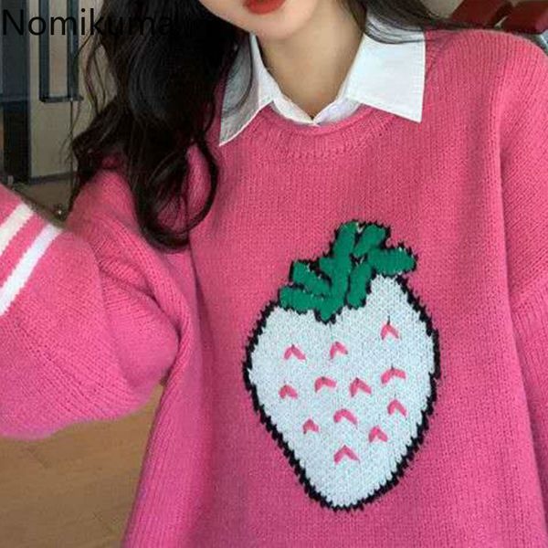 nomikuma embroidery strawberry sweater women o neck long sleeve korean sweet pullover jumpers sueter mujer pull femme 3d064 210514, White;black
nomikuma embroidery strawberry sweater women o neck long sleeve korean sweet pullover jumpers sueter mujer pull femme 3d064 210514, White;black