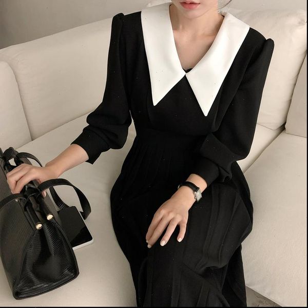 elegant pleated womens dresses women spring a line long sleeve midi office patchwork dress autumn good quality woman clothes, Black;gray
elegant pleated womens dresses women spring a line long sleeve midi office patchwork dress autumn good quality woman clothes, Black;gray