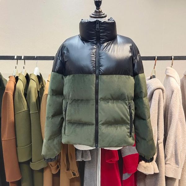 women's down & parkas fashion hit color velvet fabric coat female winter oversized thicker warm jacket wy192, Black
women's down & parkas fashion hit color velvet fabric coat female winter oversized thicker warm jacket wy192, Black
