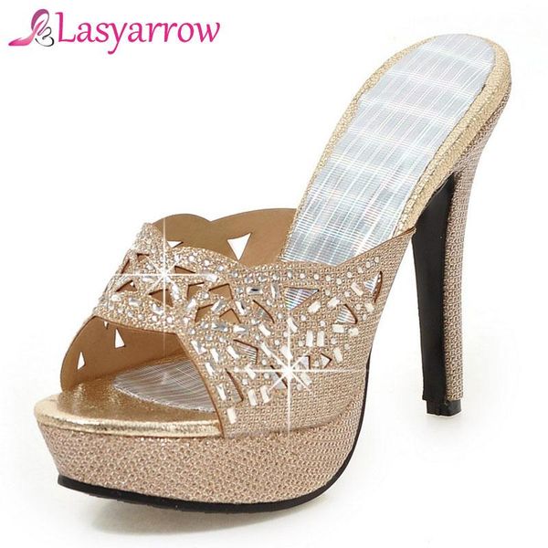 lasyarrow brand shoes woman slip on summer laides gold silver sandalias mujer bling glitter crystal high heels rm339 sandals, Black
lasyarrow brand shoes woman slip on summer laides gold silver sandalias mujer bling glitter crystal high heels rm339 sandals, Black