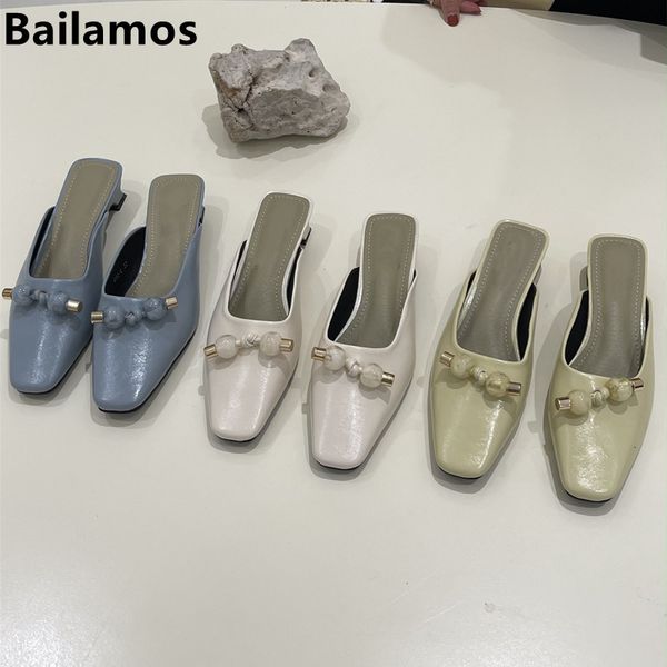 slippers bailamos women sandals fashion flip flops slides mules square toe solid color metal chain thick low heel b0ky, Black
slippers bailamos women sandals fashion flip flops slides mules square toe solid color metal chain thick low heel b0ky, Black