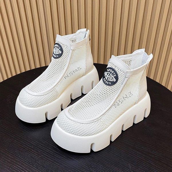 summer women boots hollow mesh breathable short female thick sole platform casual fashion sandals, Black
summer women boots hollow mesh breathable short female thick sole platform casual fashion sandals, Black
