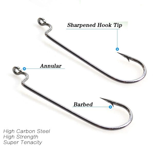 50pcs/lot black color fishing hooks set high carbon steel jig bait sharp fish hook for saltwater freshwater
50pcs/lot black color fishing hooks set high carbon steel jig bait sharp fish hook for saltwater freshwater