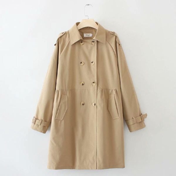 women's trench coats plus size autumn winter officewear khaki black ladies' long coat for women, Tan;black
women's trench coats plus size autumn winter officewear khaki black ladies' long coat for women, Tan;black
