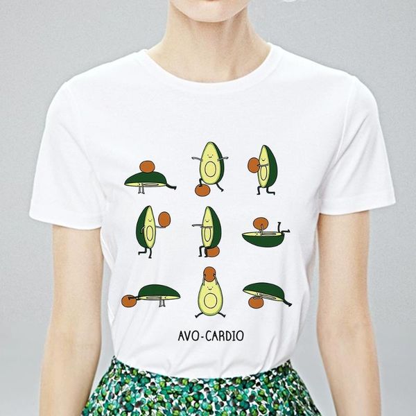 women's t-shirt avocado youth oversize personality korean style tshirt clothing streetwear female, White
women's t-shirt avocado youth oversize personality korean style tshirt clothing streetwear female, White
