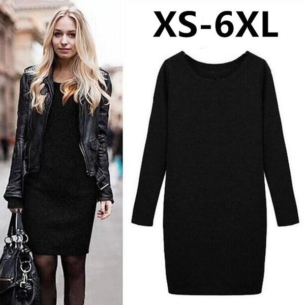 casual dresses autumn winter long blusas 2021 women sleeve bodysuit dress solid vestidos plus size xs-5xl 6xl, Black;gray
casual dresses autumn winter long blusas 2021 women sleeve bodysuit dress solid vestidos plus size xs-5xl 6xl, Black;gray